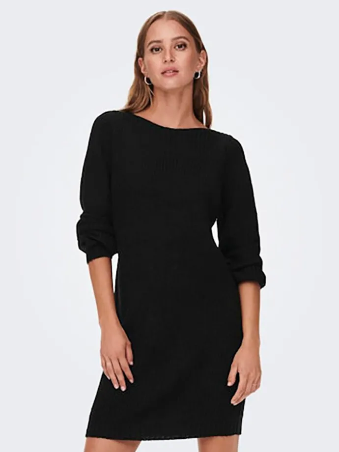 Strickkleid in Schwarz