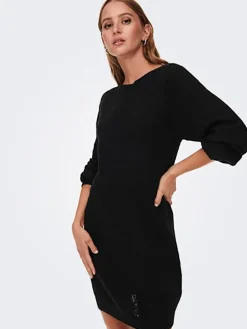 Strickkleid in Schwarz