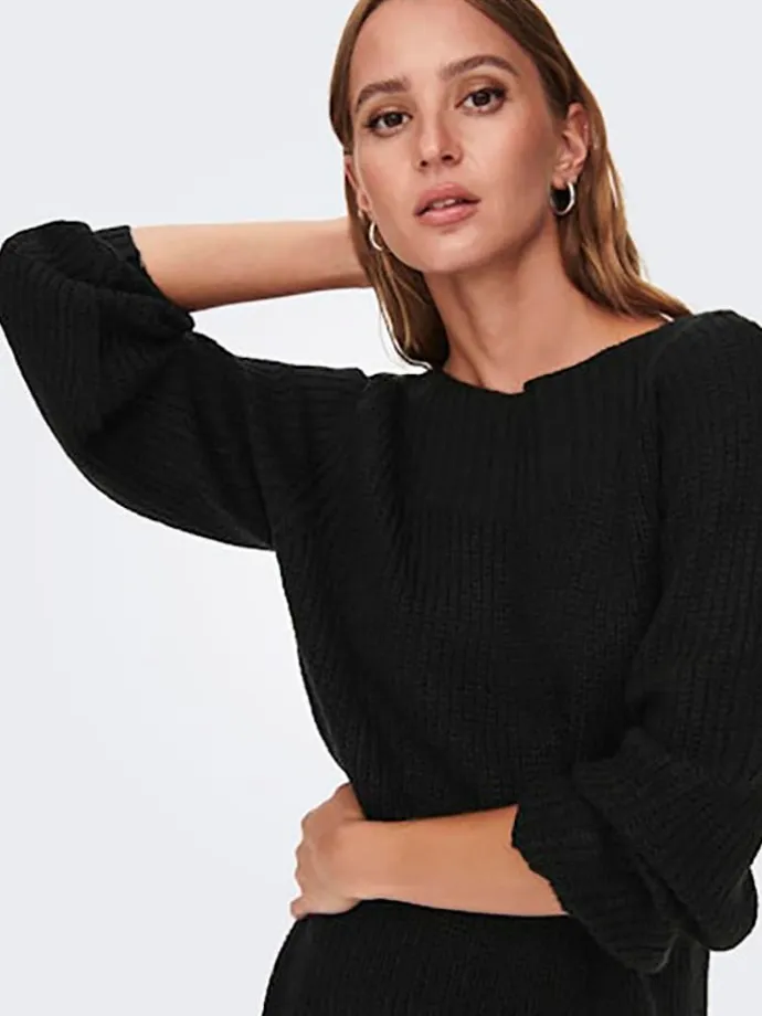 Strickkleid in Schwarz