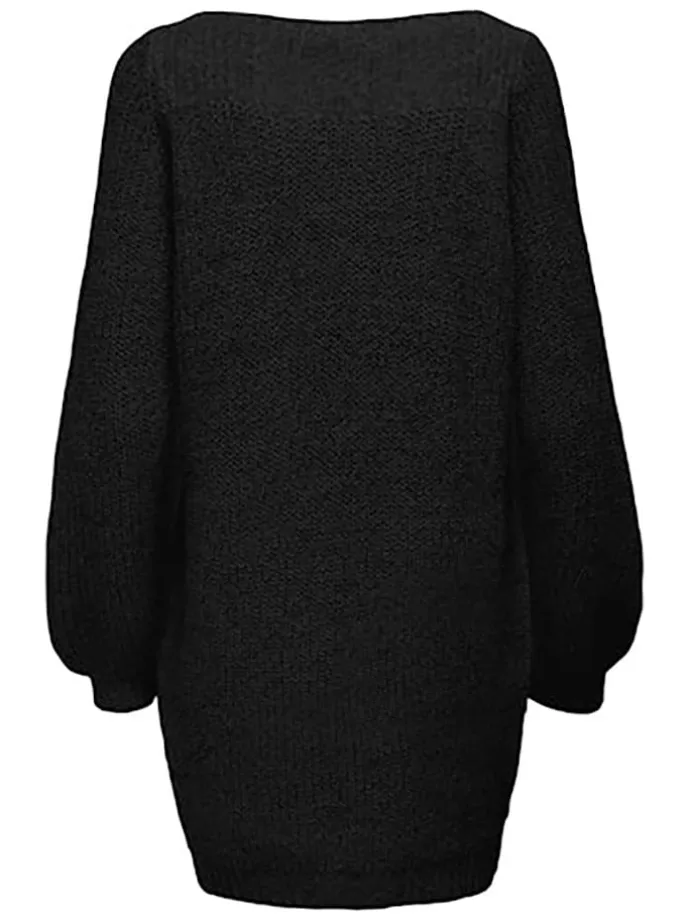 Strickkleid in Schwarz