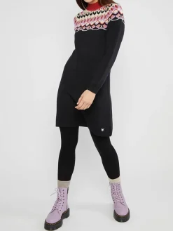 Strickkleid in Schwarz
