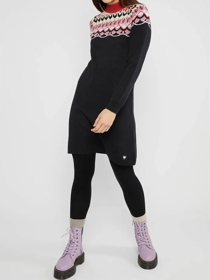 Strickkleid in Schwarz