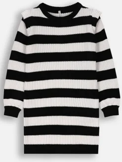 Strickkleid in Schwarz/ Weiß