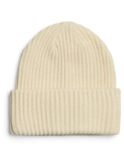 Strickmütze in Beige