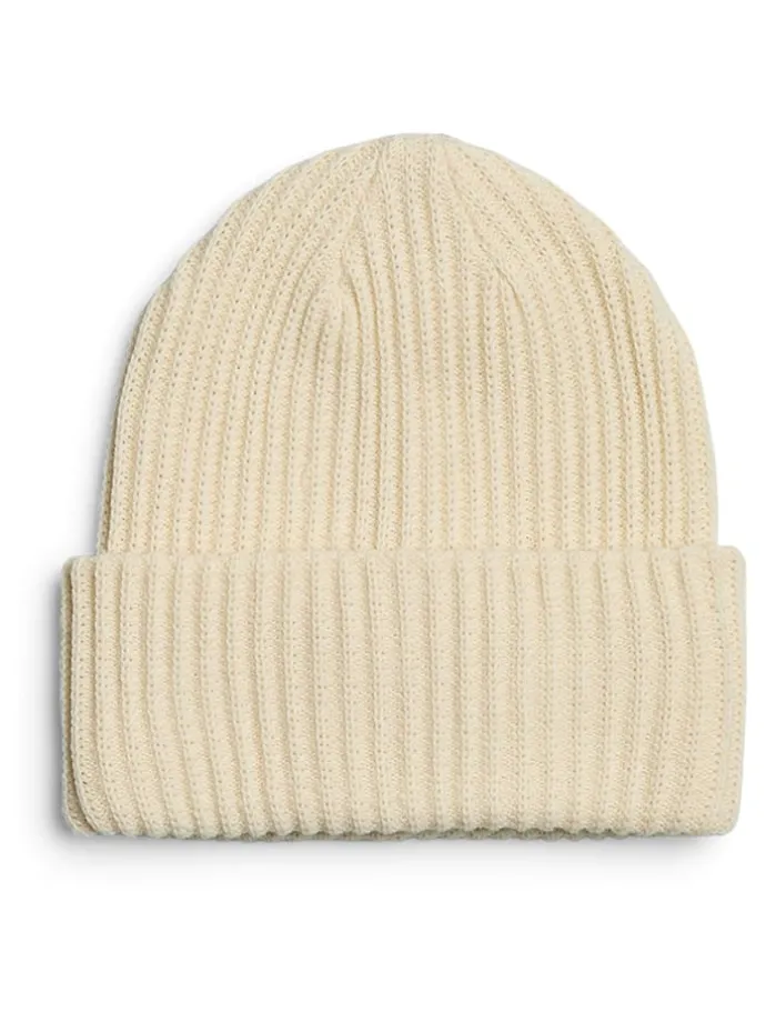 Strickmütze in Beige