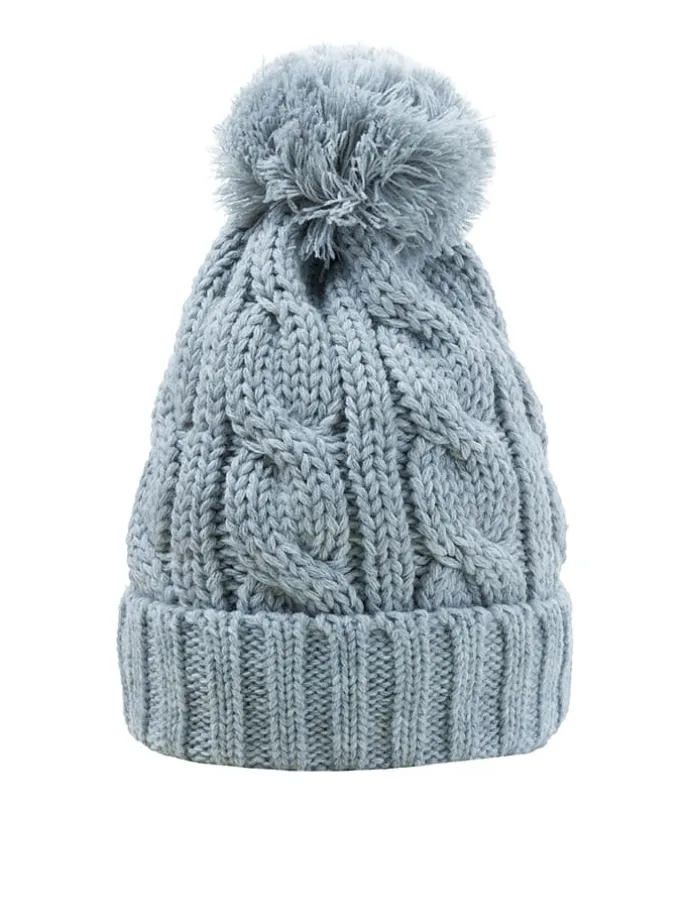 Strickmütze in Grau