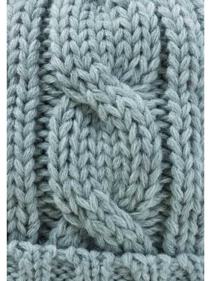 Strickmütze in Grau