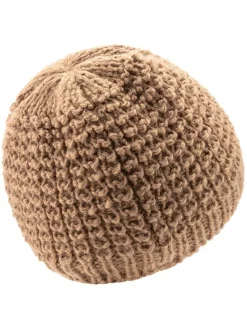 Strickmütze in Hellbraun