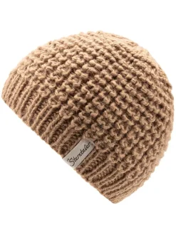 Strickmütze in Hellbraun