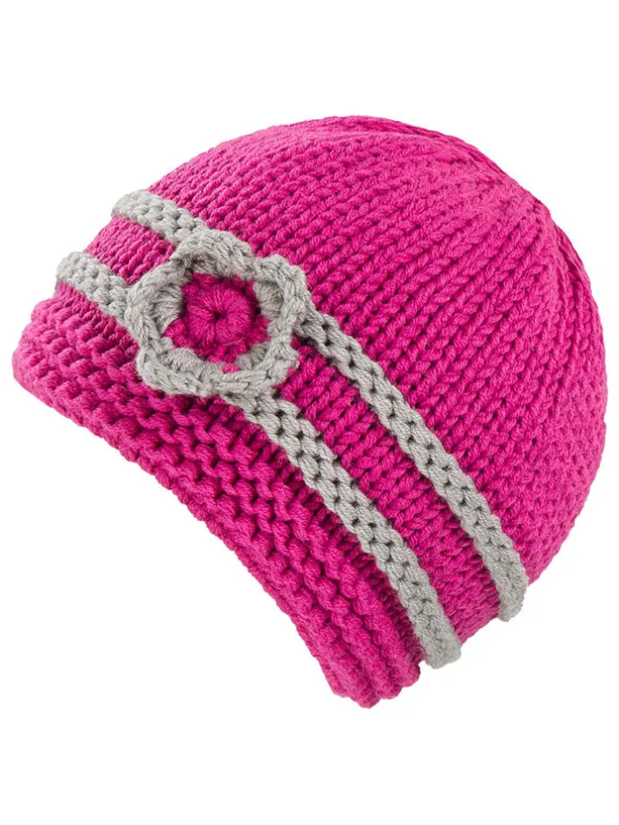 Strickmütze in Pink