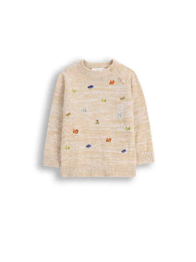 Strickpullover in beige