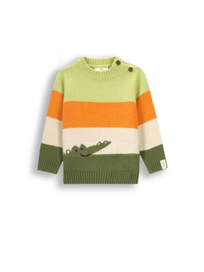 Strickpullover in bunt