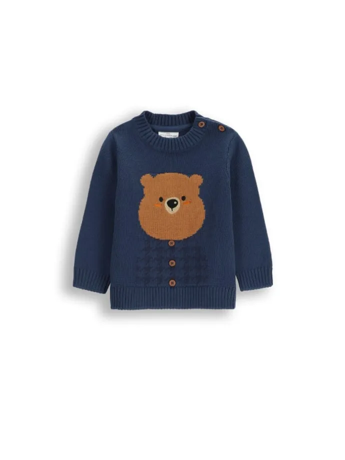 Strickpullover in dunkelblau