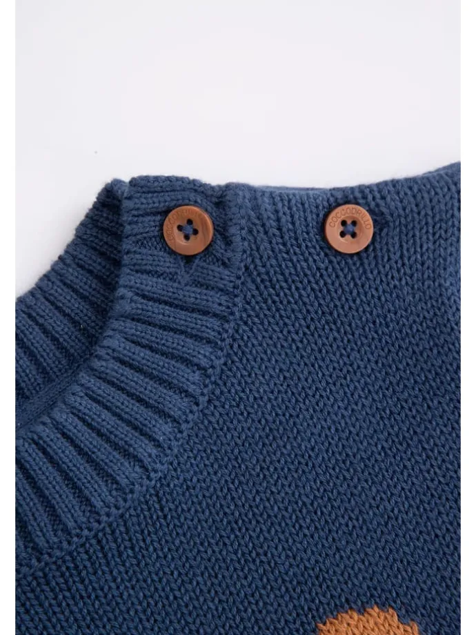 Strickpullover in dunkelblau