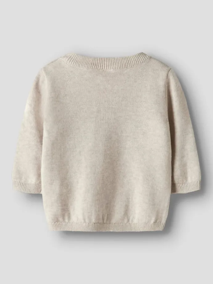 Strickpullover in Peyote Melange