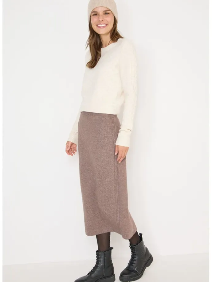 Strickrock in Beige