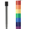 Strohhalm ''Skittle'' in Silber/ Bunt - (L)11,5 cm
