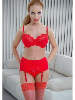 Strumpfhalter "Vittoria" in Rot
