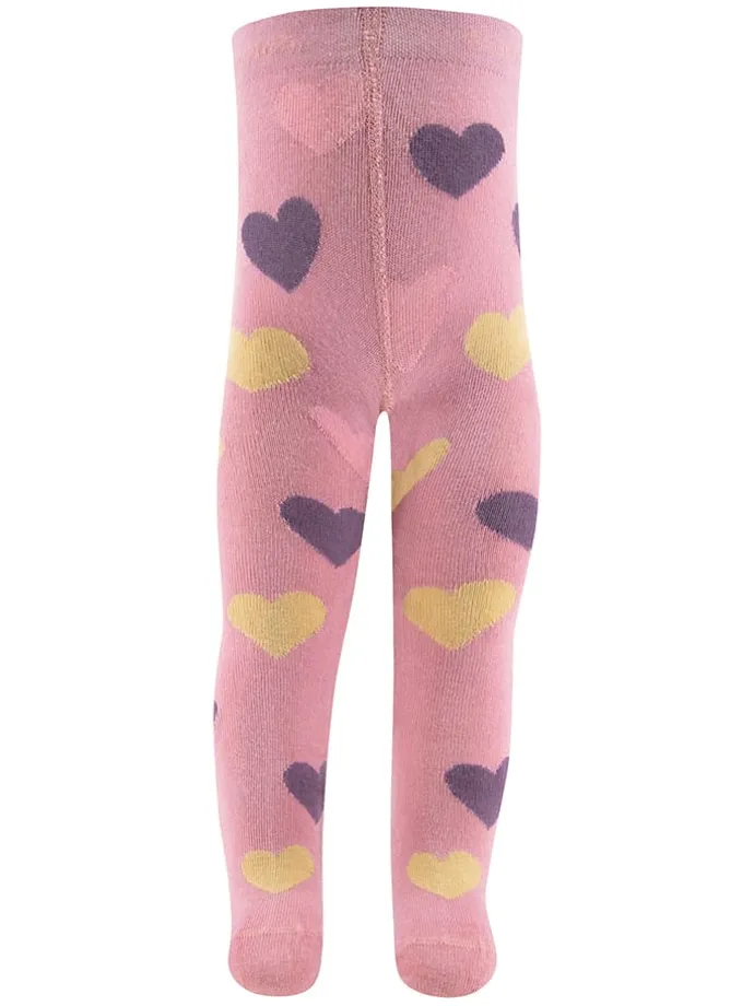 Strumpfhose "Herzen" in Rosa