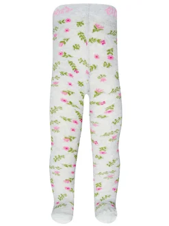 Strumpfhose in Creme/ Bunt