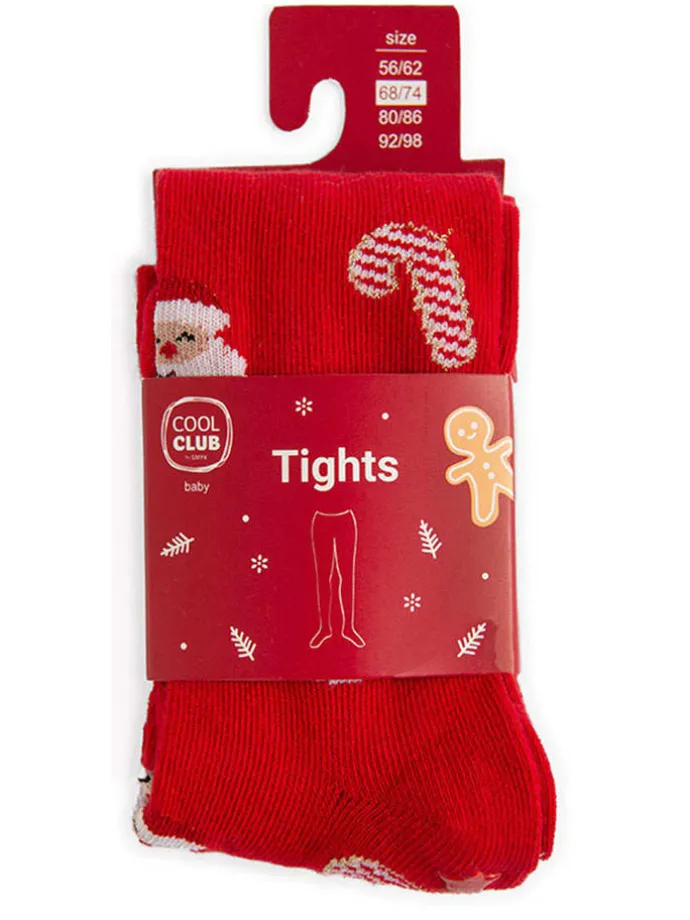 Strumpfhose in Rot/ Weiß