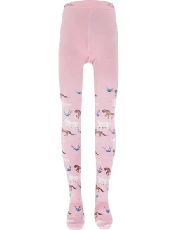 Strumpfhose "Pferde" in Rosa