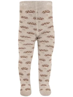 Strumpfhose "Pilze" in Beige