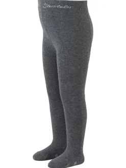 Strumpfhose uni in anthrazit mel.