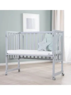 Stuben- & Beistellbett safe asleep® 3in1 taupe/grau höhenverstellbar