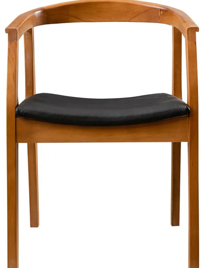 Stuhl "Albero" in Hellbraun/ Schwarz - (B)50 x (H)70 x (T)53 cm