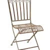 Stuhl "Iron Line" in Braun - (B)45 x (H)92 x (T)57 cm