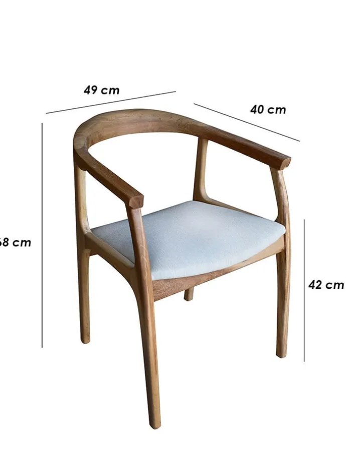 Stuhl "Porto" in Buche - (B)42 x (H)49 x (T)40 cm