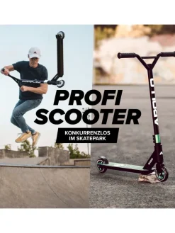 Stunt Scooter Freestyle " Genius Pro 4.0 " in schwarz/grün