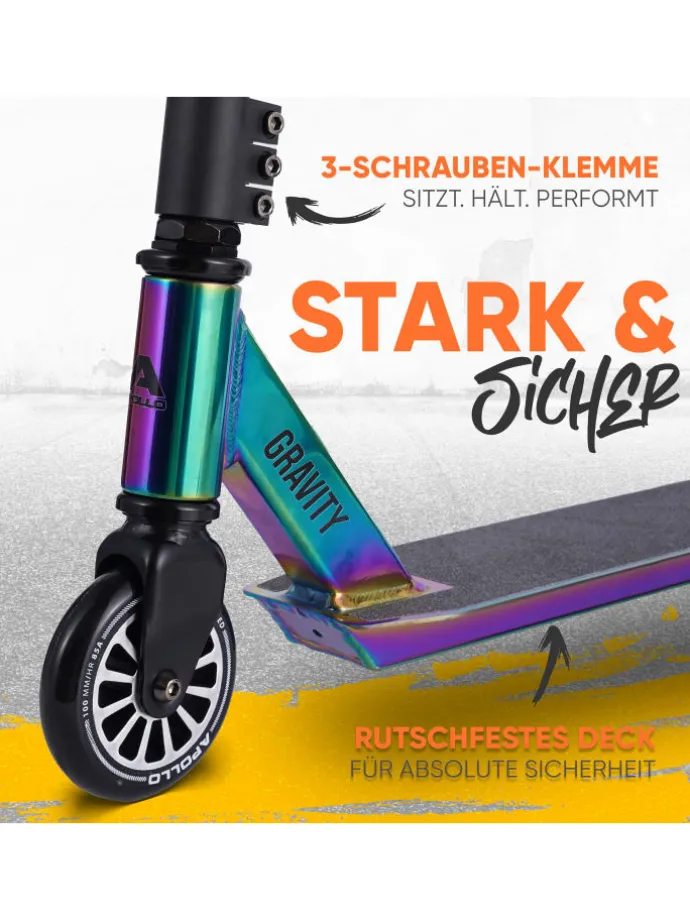 Stuntscooter Kinder " Gravity " in Rainbow