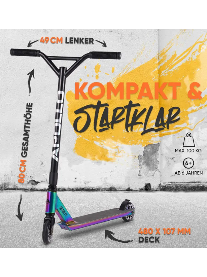 Stuntscooter Kinder " Gravity " in Rainbow