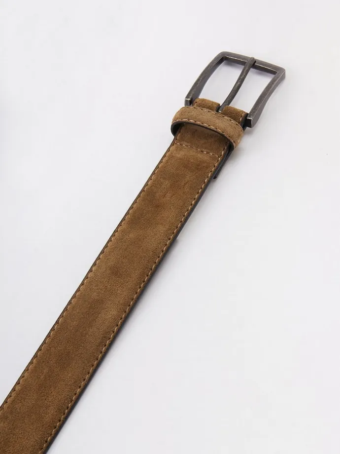 Suede Belt in MARRON / BRAUN