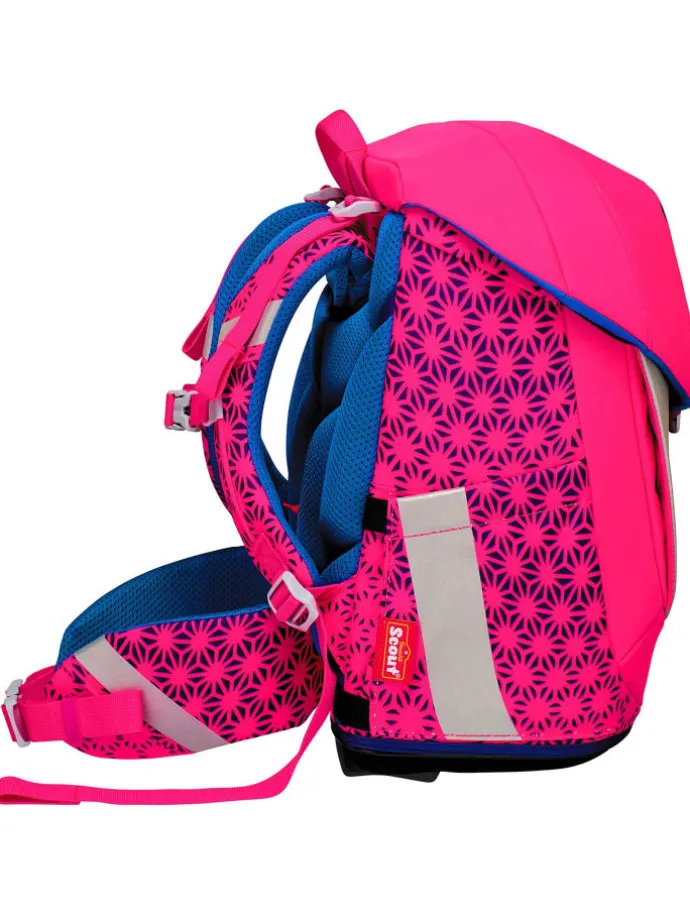 Sunny II Neon Safety Schulranzen-Set 4-teilig in pink glow