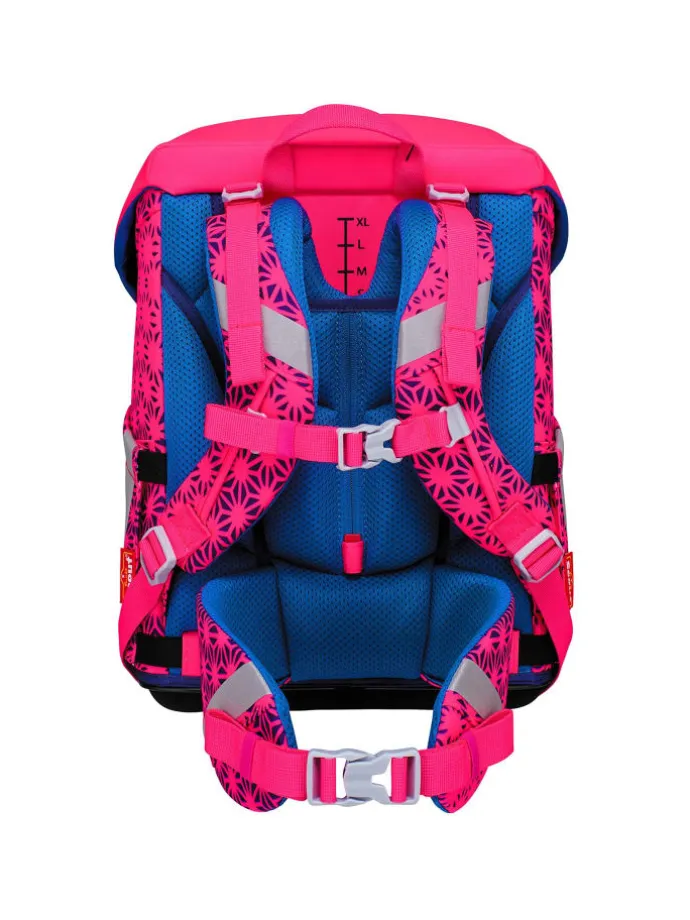 Sunny II Neon Safety Schulranzen-Set 4-teilig in pink glow