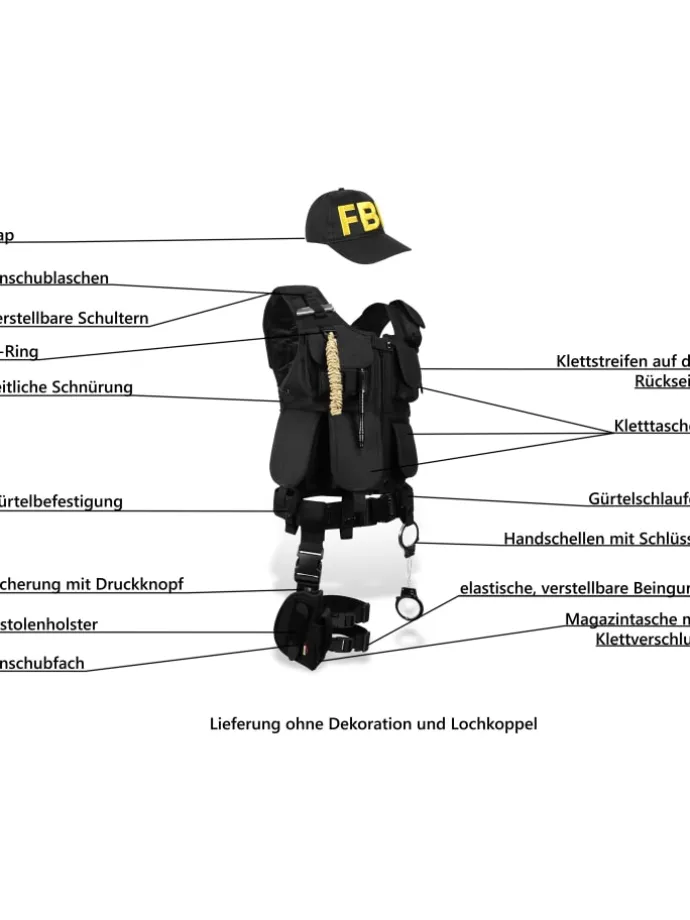 SWAT/POLICE/SECURITY Kostüm Karneval in FBI