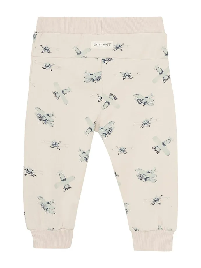 Sweathose in Creme/ Hellblau