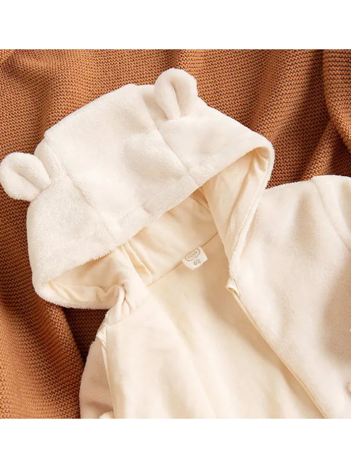 Sweatjacke in Creme