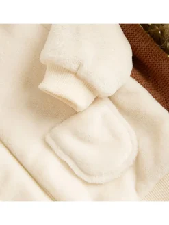 Sweatjacke in Creme