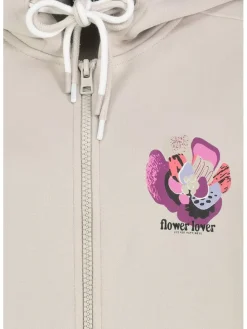 Sweatjacke in Creme
