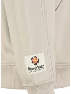Sweatjacke in Creme