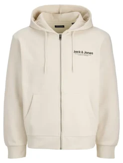 Sweatjacke in Creme
