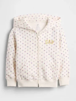 Sweatjacke in Creme