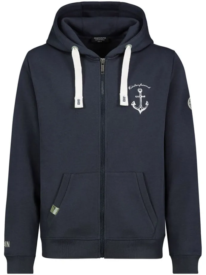 Sweatjacke in Dunkelblau