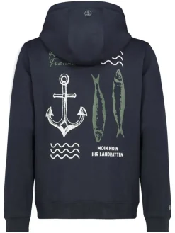 Sweatjacke in Dunkelblau