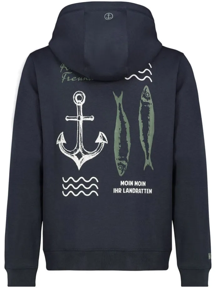 Sweatjacke in Dunkelblau