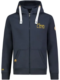 Sweatjacke in Dunkelblau